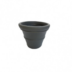 Vaso tondo in plastica a campana colore nero antracite