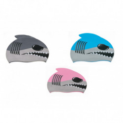 Cuffia in silicone squalo con pinna per nuoto