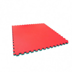 Tapepto da judo rosso/verde paglia di riso