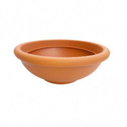 Ciotola vaso tondo per fiori ed erbe aromatiche plastica terracotta