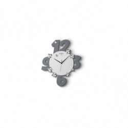 Orologio da parete con numeri arabi grigi