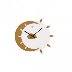Orologio da parete in fibra di legno sole e luna made in Italy