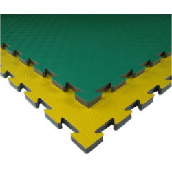 Pavimentazione tatami eva 100x100x2.1 cm giallo/verde