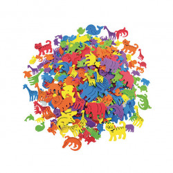Sagome adesive di animali in crepla, 500 pz, colori misti