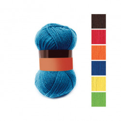 Gomitoli lana acrilico 100%, 6 pz, colori assortiti