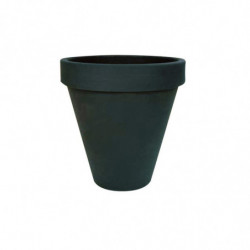 Vaso diametro 55 cm alto in plastica nera antracite per piante