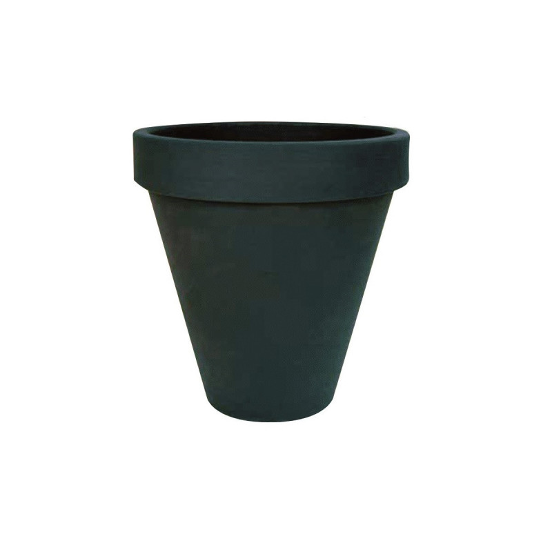 Vaso diametro 55 cm alto in plastica nera antracite per piante
