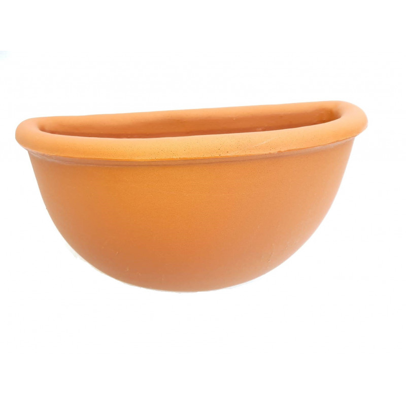 Vaso da parete in plastica colore terracotta